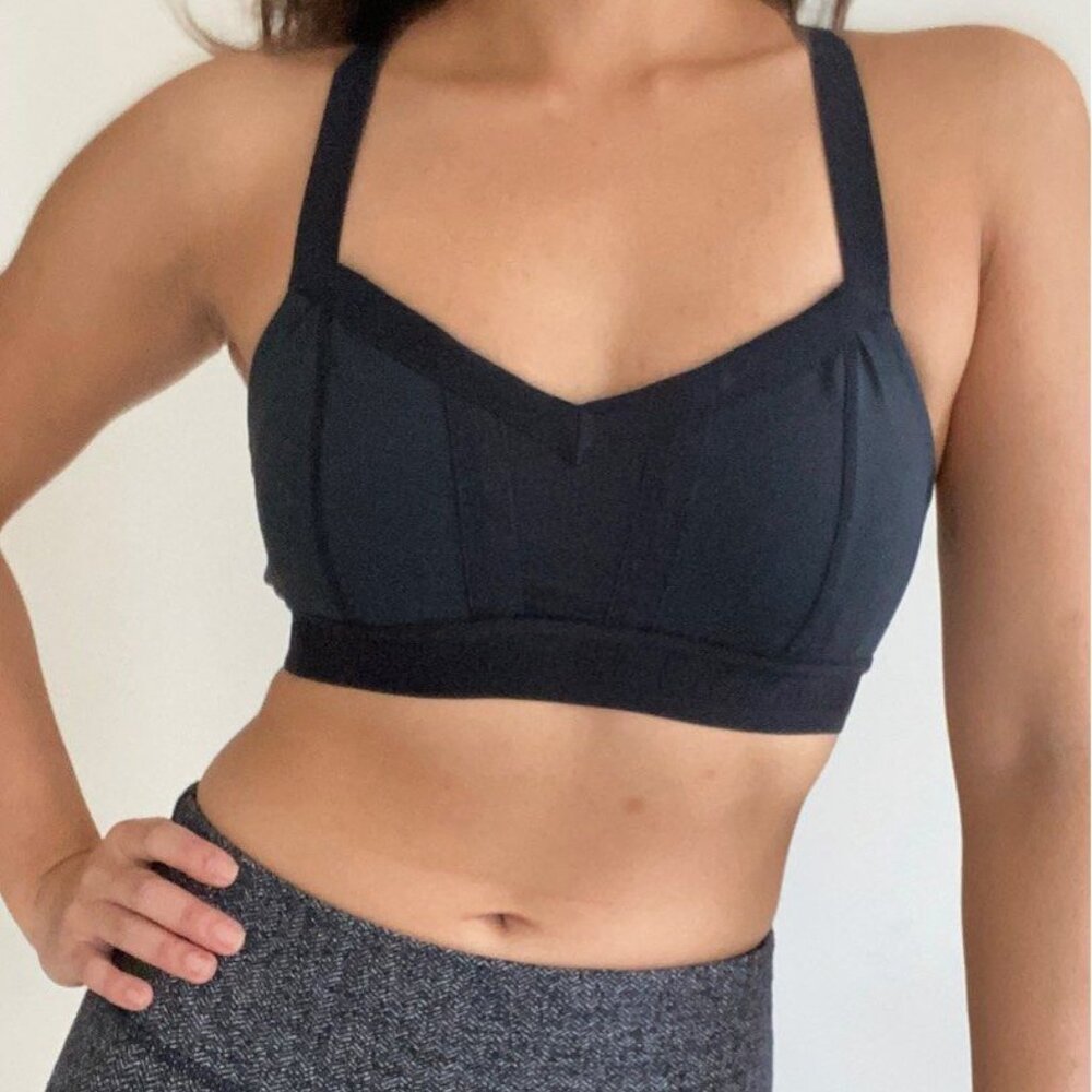Lululemon 8 Black Sports Bra Hot Class Rare
